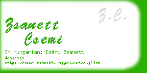 zsanett csemi business card